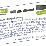 thankyou note from backpack beds for homeless